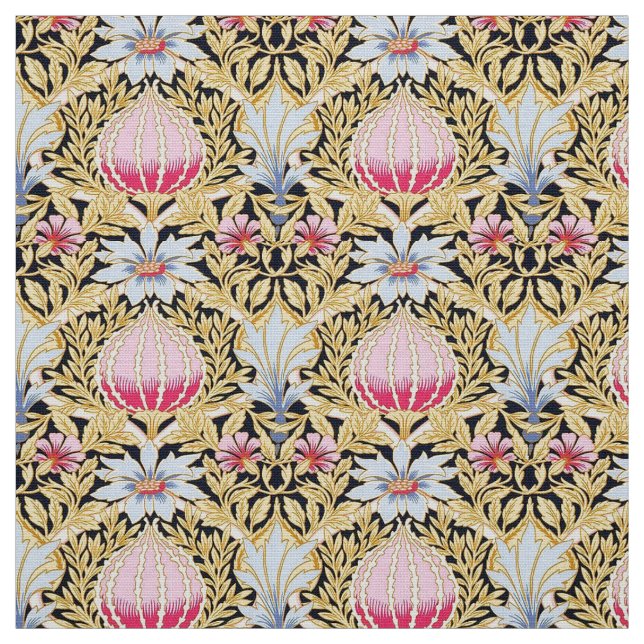 Fabric - Blommönstret Art nouveau Tyg (Provkarta)