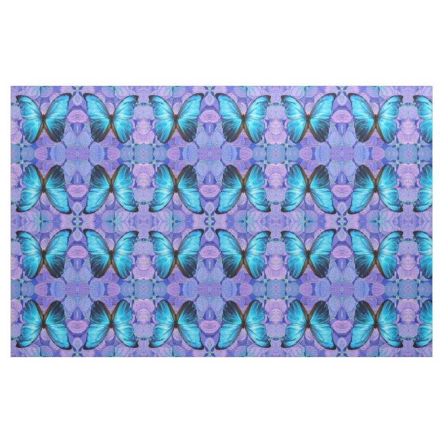 Fabric - Blue Butterfly on Hydrangea Tyg (Fat Quarter)