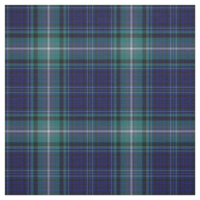 Fabric - Blue & Grönt Tartan Tyg (Provkarta)