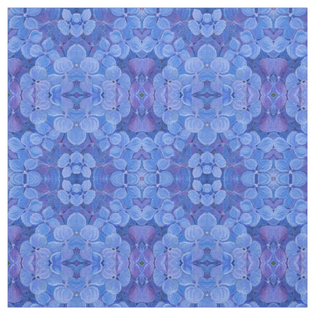 Fabric - Blue Hydrangea Tyg (Provkarta)
