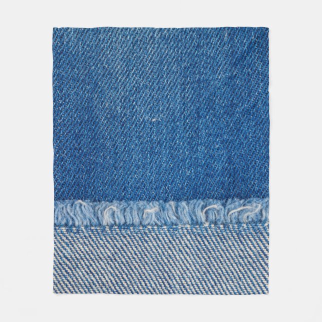 Fabric Blue Jeans Background, Denim struktur Fleecefilt (Framsidan)