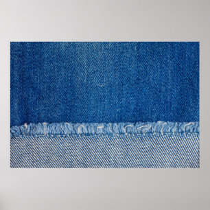 Fabric Blue Jeans Background, Denim struktur Poster