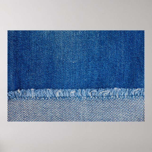 Fabric Blue Jeans Background, Denim struktur Poster (Framsidan)