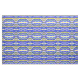 Fabric - Blue/Lavender/Gult Rand Tyg