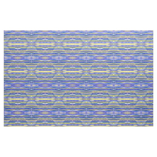 Fabric - Blue/Lavender/Gult Rand Tyg (Fat Quarter)
