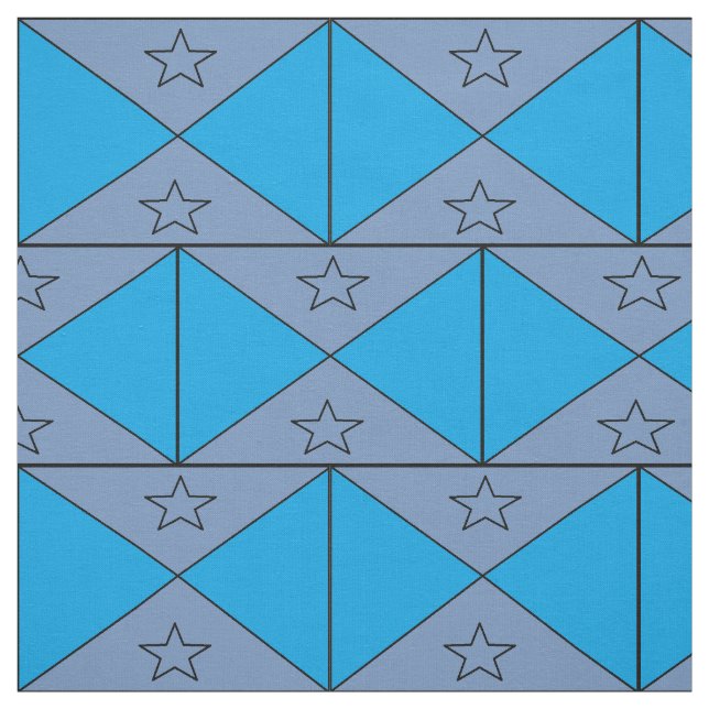 Fabric, blue och grått med stjärnor tyg (Provkarta)