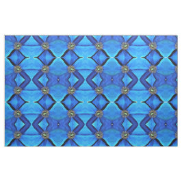 Fabric - Blue Poppy Abstrakt Tyg