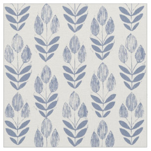 Fabric - Blue Tulips Tyg