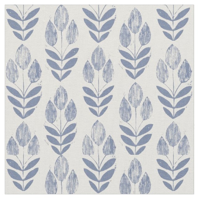 Fabric - Blue Tulips Tyg (Närbild)