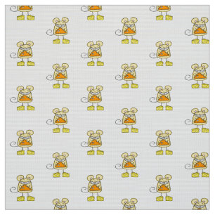 Fabric, Cheesy Mousey Paj Pizza Tyg
