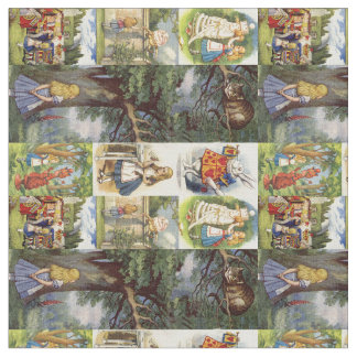 Fabric Cheshire Cat i underlandet Tyg