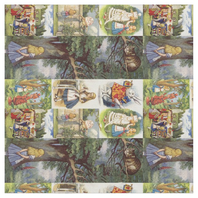 Fabric Cheshire Cat i underlandet Tyg (Närbild)