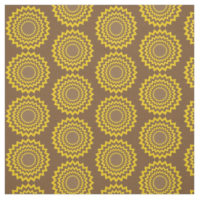 Fabric - Concentric Jagged Circles Tyg (Provkarta)