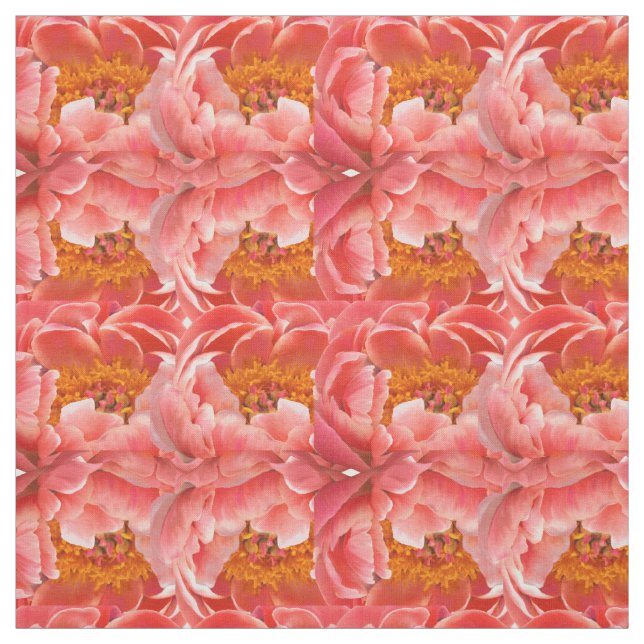 Fabric - Coral Peony Tyg (Provkarta)
