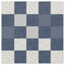 Fabric - Crazy Buffalo Checka in Blue and Cream