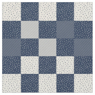 Fabric - Crazy Buffalo Checka in Blue and Cream Tyg