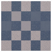 Fabric - Crazy Buffalo Checka in Blue and Taupe