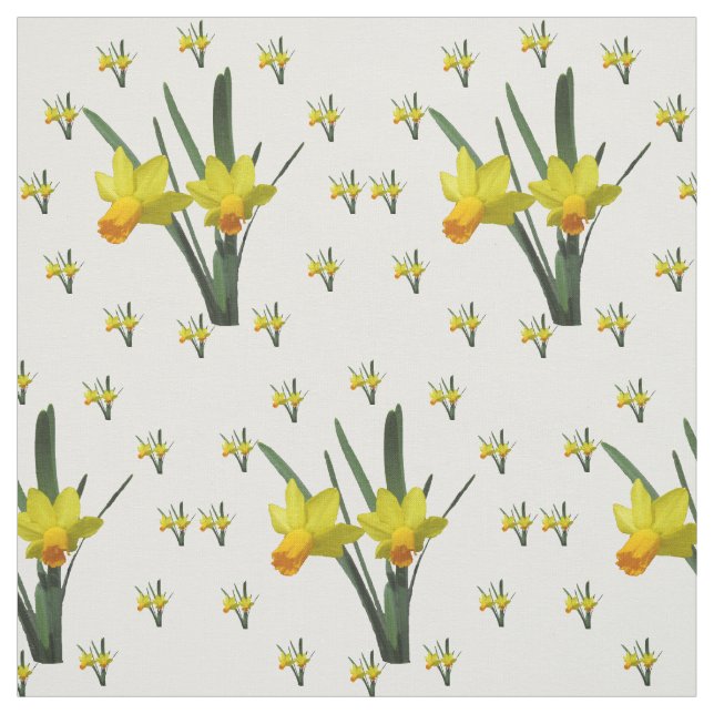 Fabric - Daffodil-Blommar Tyg (Provkarta)