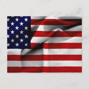 Fabric Effect US-Flagga Vykort
