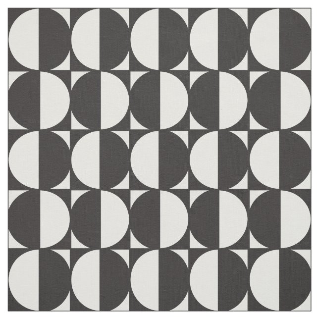 Fabric Formas Geométricas Pattern Blanco y Negro Tyg (Provkarta)