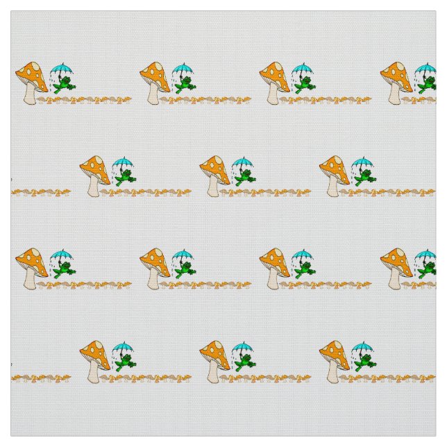 Fabric Froging Ribbit Mushroom Tyg (Provkarta)