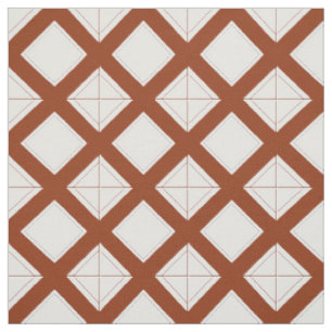 Fabric - Lattice Diamonds in Brown Tyg