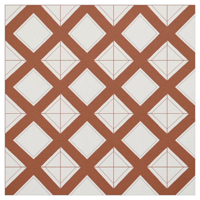 Fabric - Lattice Diamonds in Brown Tyg (Provkarta)