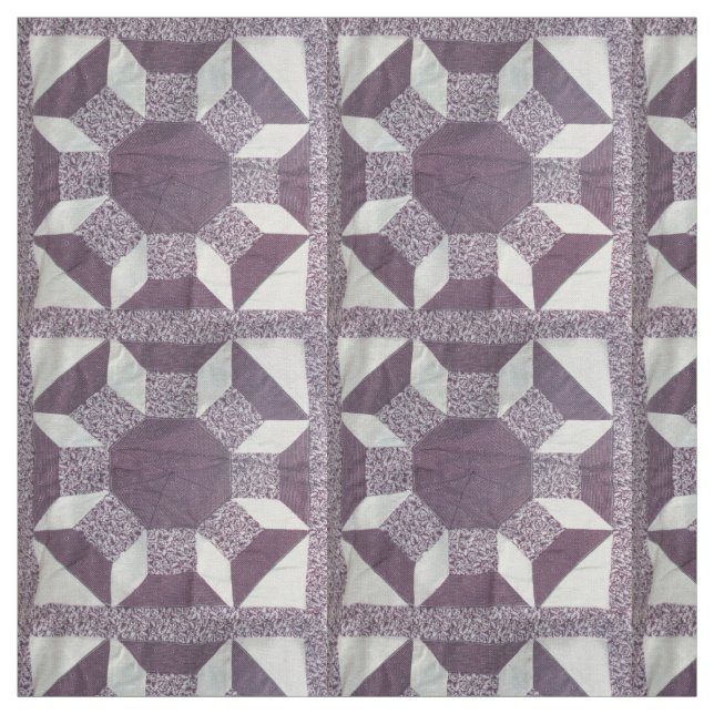 Fabric - Lila Quilt Mönster Tyg (Provkarta)
