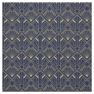 Fabric - Lilac och Guld Art Deco Sömlös design Tyg