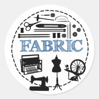 FABRIC-logotyp Runt Klistermärke