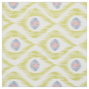 Fabric med grönt ikat mönster tyg