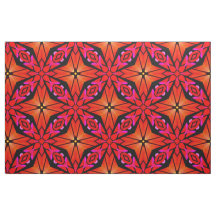 Fabric med röd Starburst-design