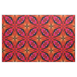 Fabric med röd Starburst-design Tyg