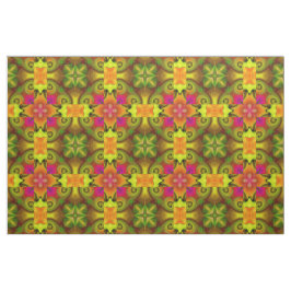 Fabric med Vår Bouquet-design Tyg