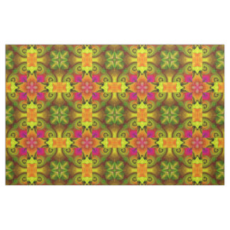 Fabric med Vår Bouquet-design Tyg