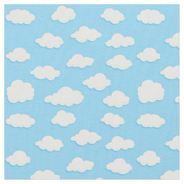 Fabric - Moln i Himmel Tyg (Närbild)