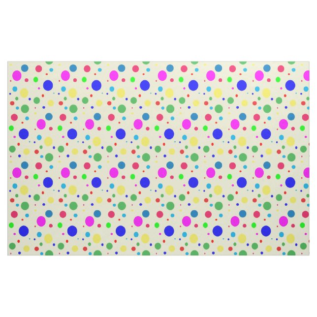 Fabric of Colorful Polka Dot Bubble Balloons Tyg (Fat Quarter)