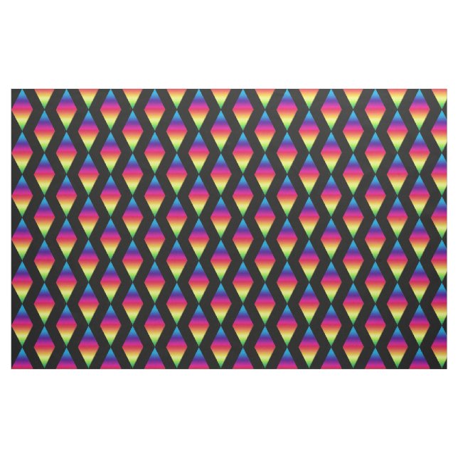 Fabric - Rainbow Diamonds off-set Tyg (Fat Quarter)
