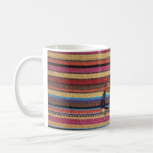 Fabric Rand Mönster färgad I + KOKOPELLI Kaffemugg