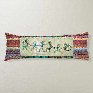 Fabric Rand Mönster färgad I + KOKOPELLI Kroppskudde