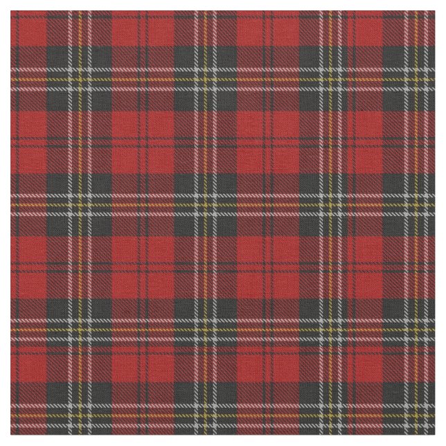 Fabric - Red Tartan Macferson Klan Tyg (Närbild)
