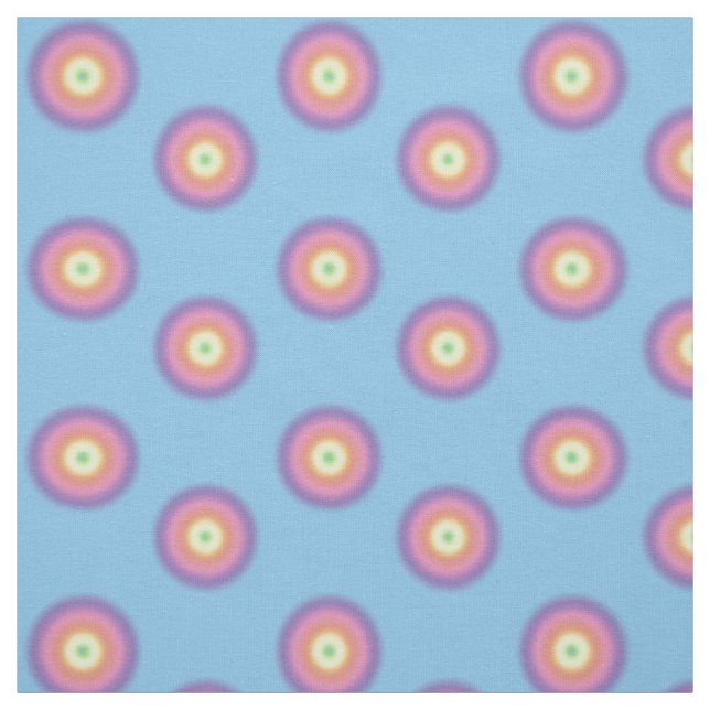 Fabric - regnbågscirklar på Blue Tyg (Provkarta)