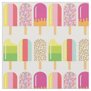 Fabric - Rosa, Grönt och Gult Ice Lollies Tyg