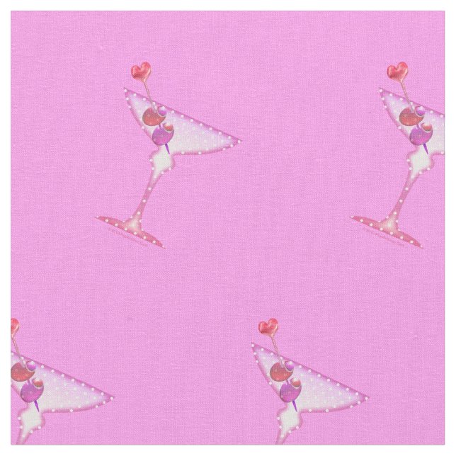 FABRIC - ROSA MARTINI Cocktails Tyg (Närbild)