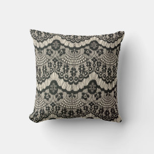 Fabric snöre öppning. Fabric snöre blommigt or Kudde