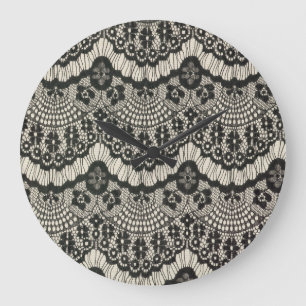 Fabric Snöre Ornament på White. Stor Klocka