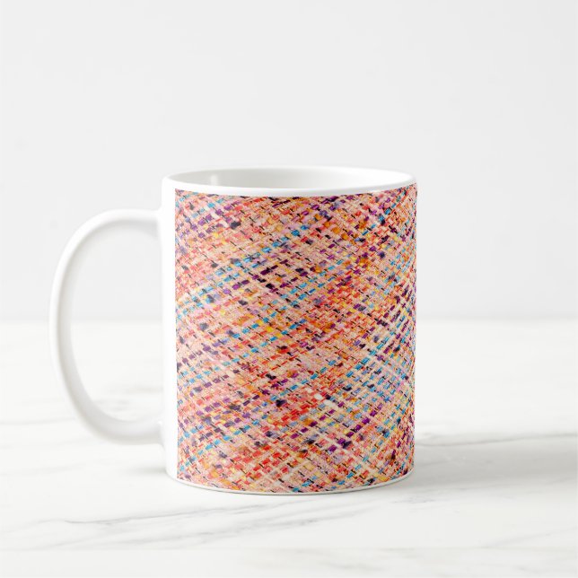 Fabric struktur har en stor tråd kaffemugg (Vänster)