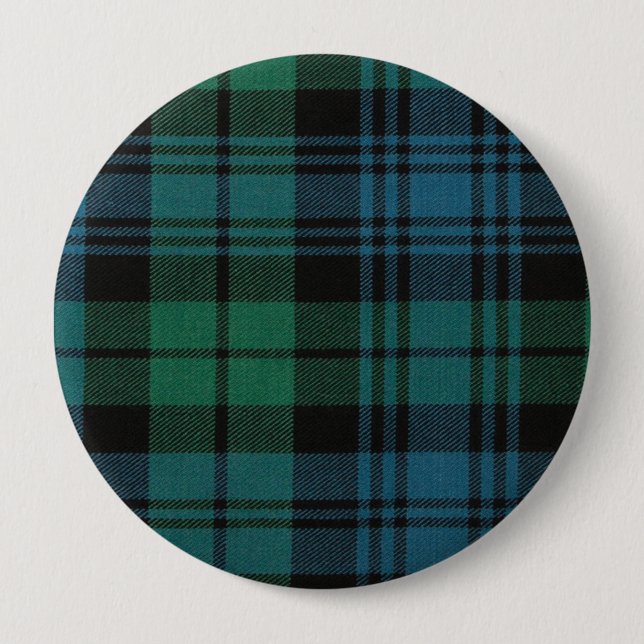 Fabric Tartan Round Button Knapp (Framsida)