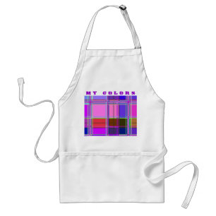 Fabric Trasa Färg Squares Förkläde