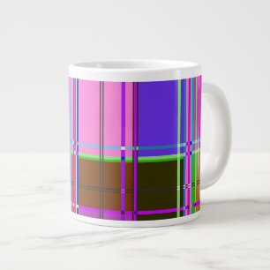 Fabric Trasa Färg Squares Jumbo Mugg